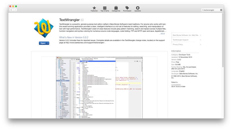 Simple text editor for mac